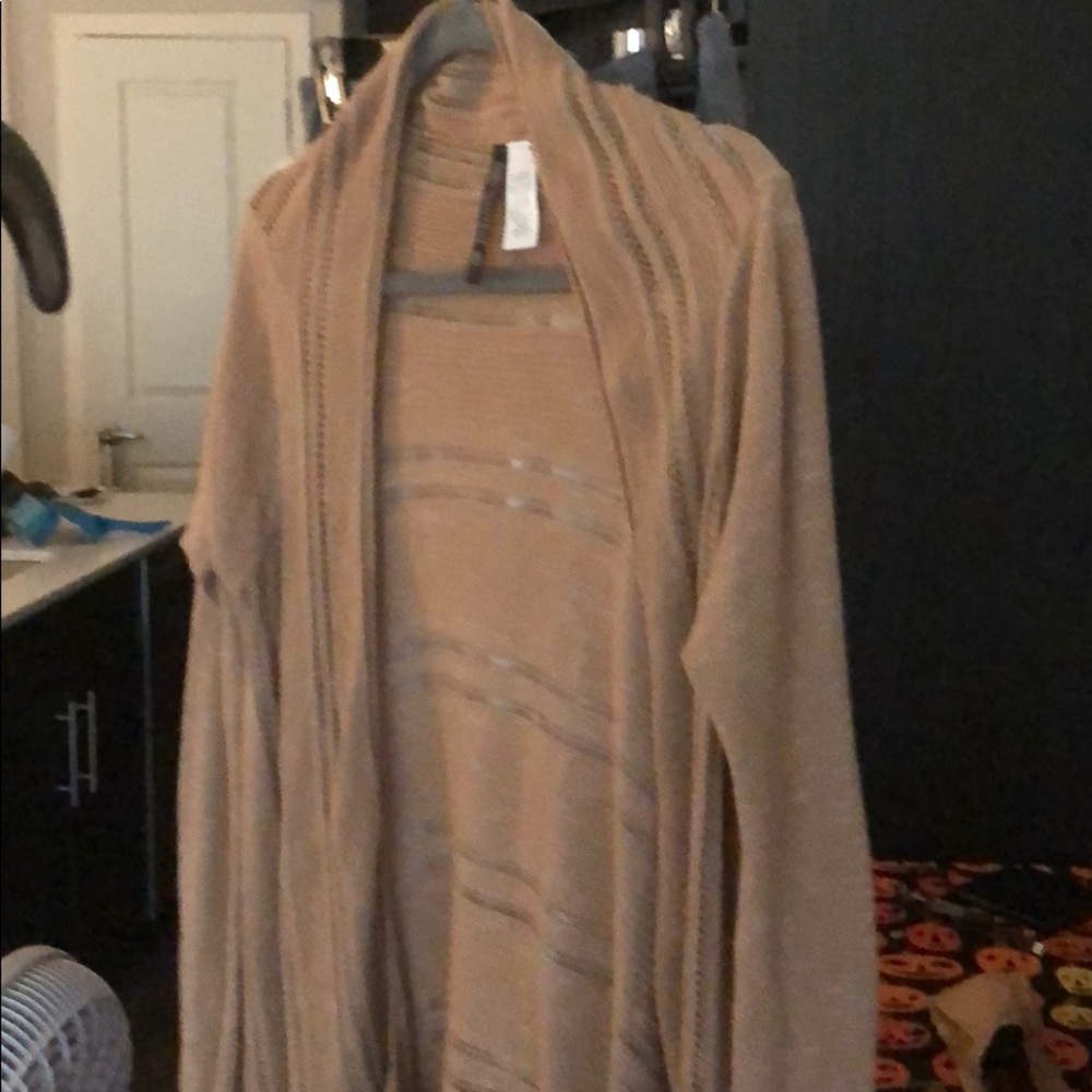 Long brown cardigan